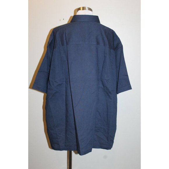 NWT $80 CUBAVERA SZ.4X Button Down BLUE Linen Blend Shirt - Picture 5 of 6